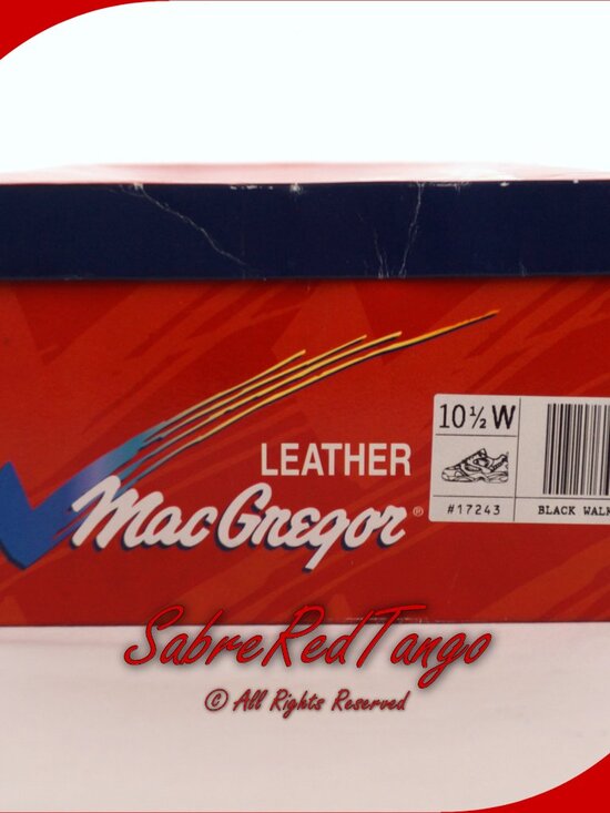 NEW NIB Macgregor Leather Black Walker Sneaker Shoes #17243 Mens Size 10.5 Wide main image 5
